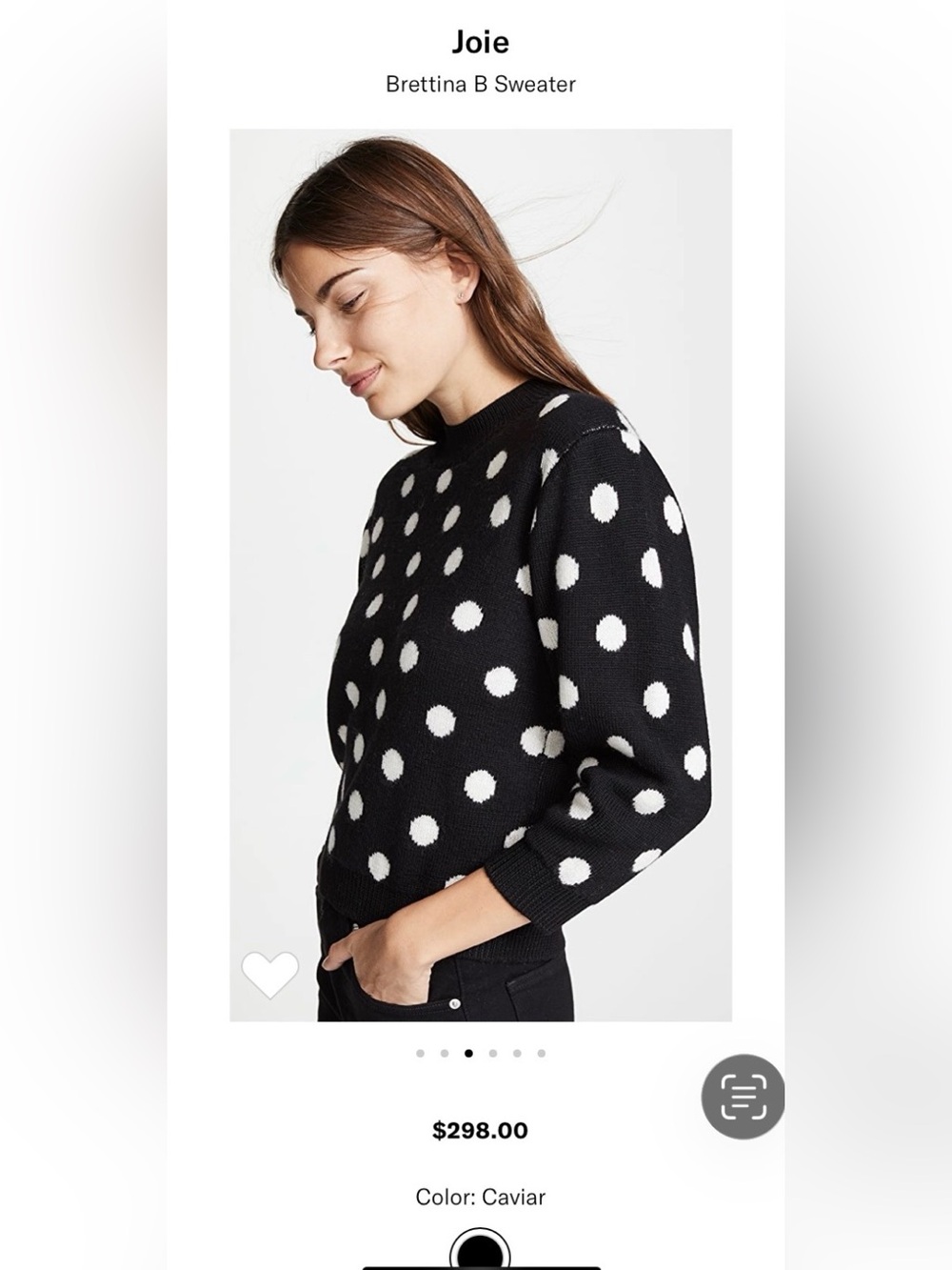 Joie BRETTINA B Polka Dot Sweater